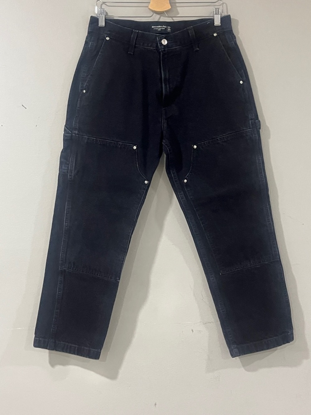 Abercrombie & Fitch Men's Relaxed Carpenter Jeans - Black